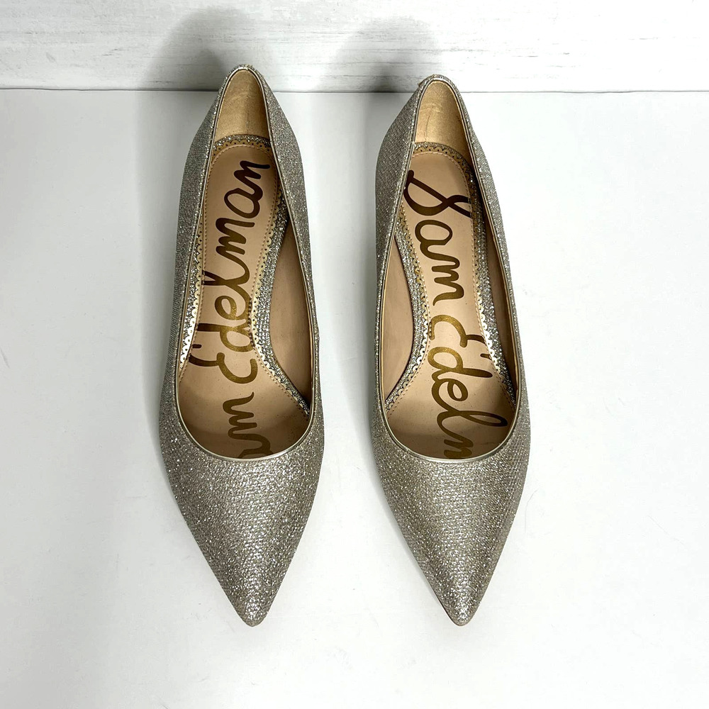 Sam Edelman Dori Sparkle Heels Pumps Shoe Size 8 - Picture 7 of 9